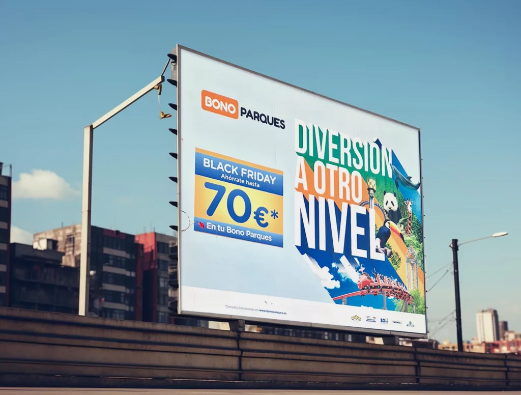 Ejemplo Rotulación valla bono parques